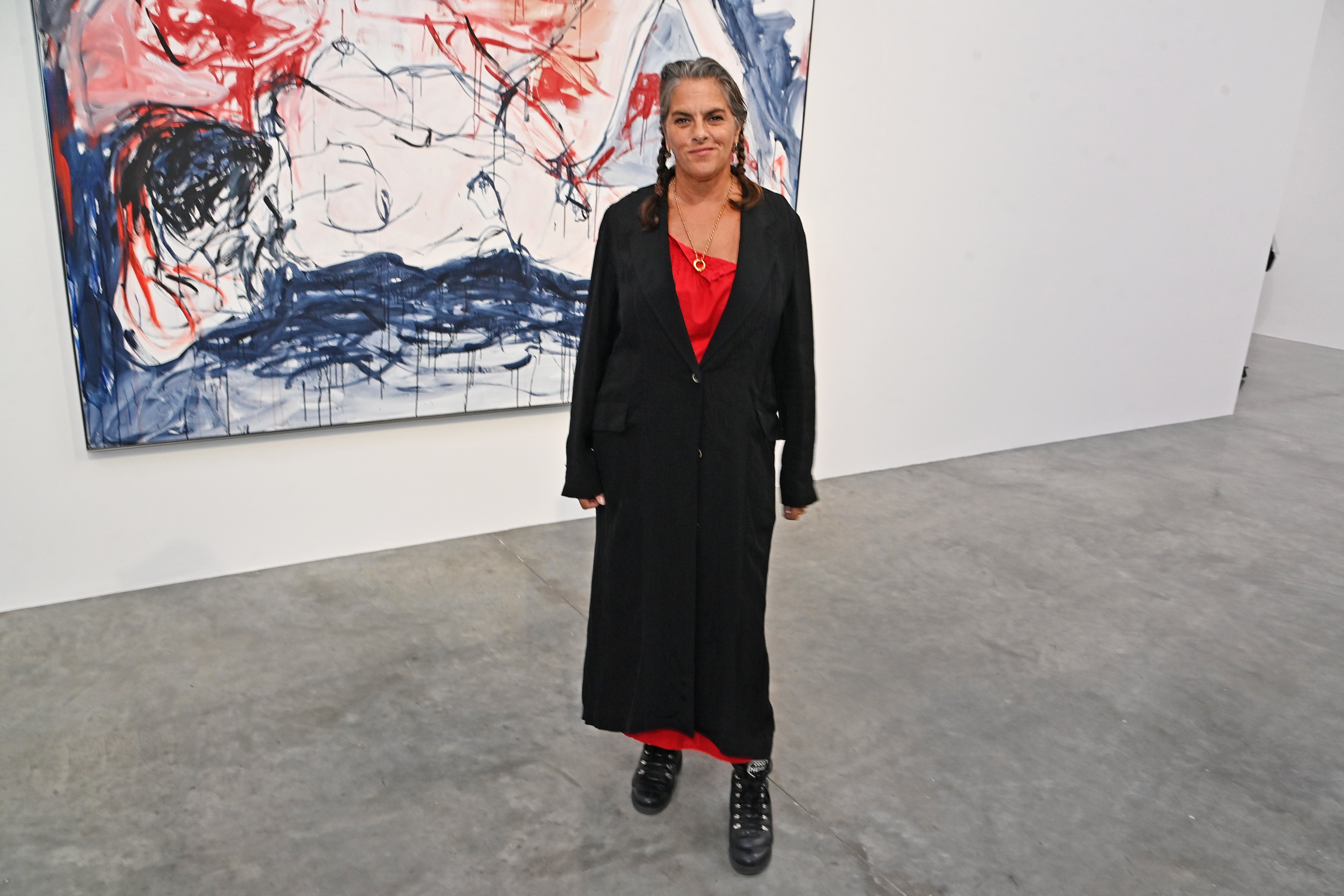 Emin at a private viewing of her show ‘I Followed You To The End’ in east London last month