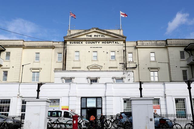 The Royal Sussex County Hospital in Brighton (Gareth Fuller/PA)