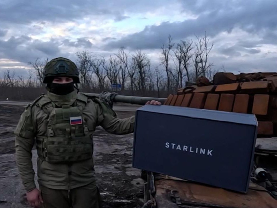 A Russian soldier in Ukraine discusses their use of Starlink dishes earlier this year