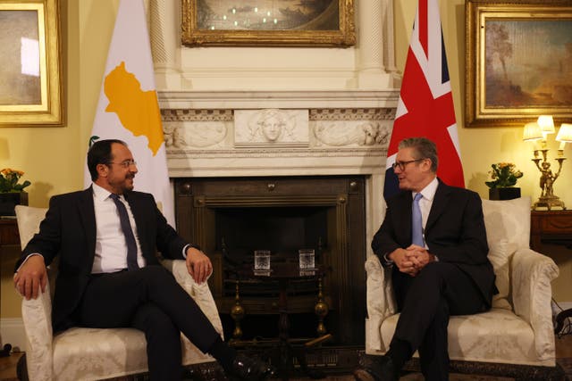 <p>Starmer’s previous meeting with the Republic of Cyprus’ president Nikos Christodoulides - the pair will meet again as the UK prime minister aims to build relations with EU leaders </p>