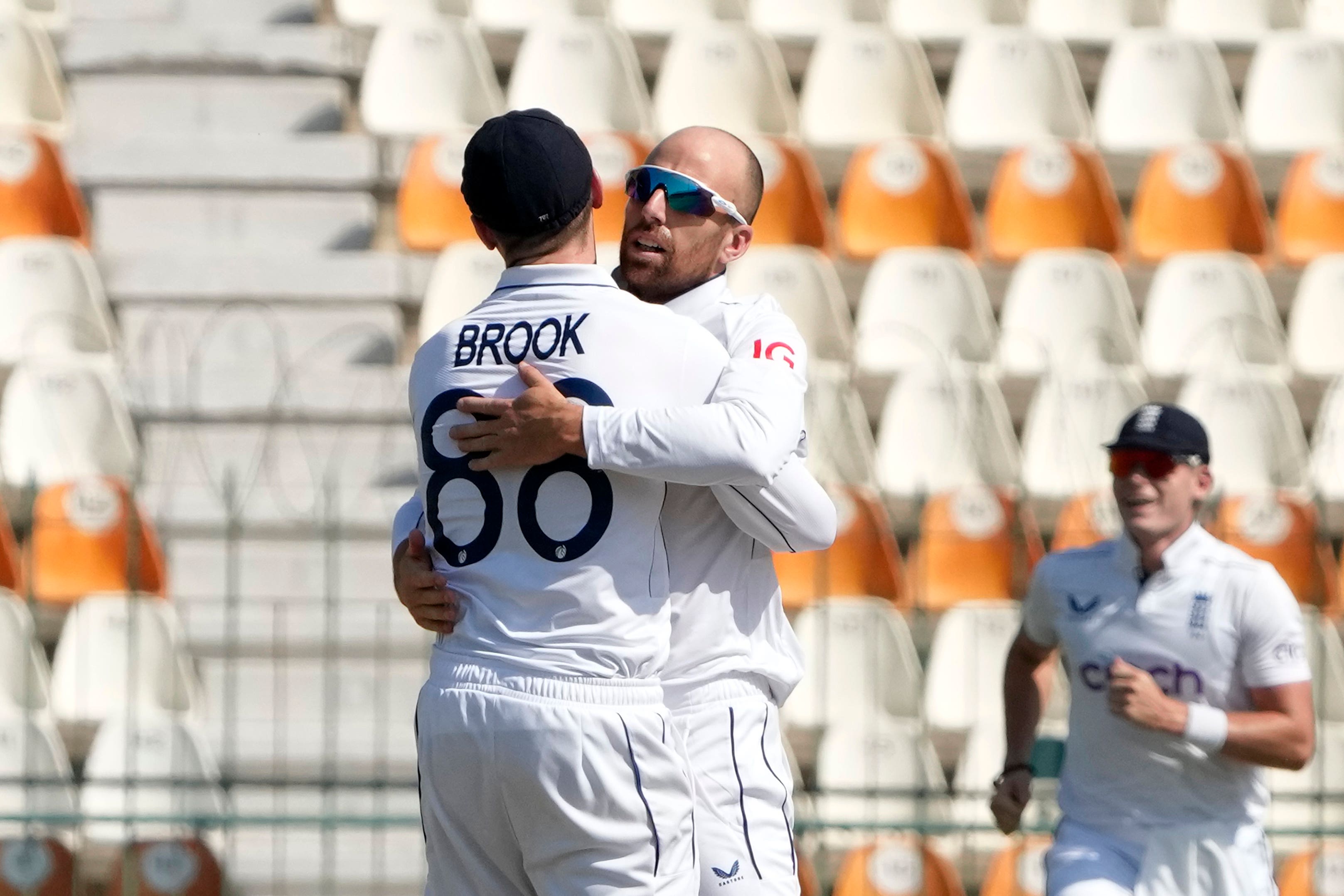 Jack Leach took two morning wickets for England (K.M. Chaudary)