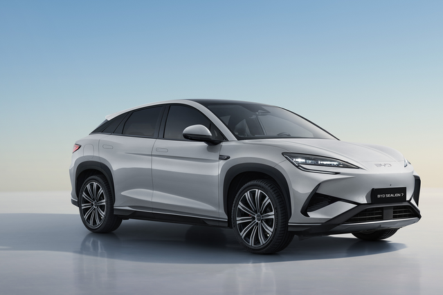 <p>The BYD Sealion 7 was revealed at this year’s Paris Motor Show </p>