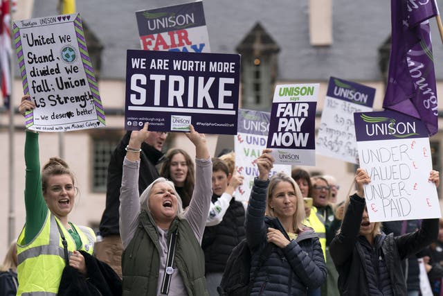 Primary schools and nurseries in the area are ‘likely’ to close during the strike (Jane Barlow/PA)