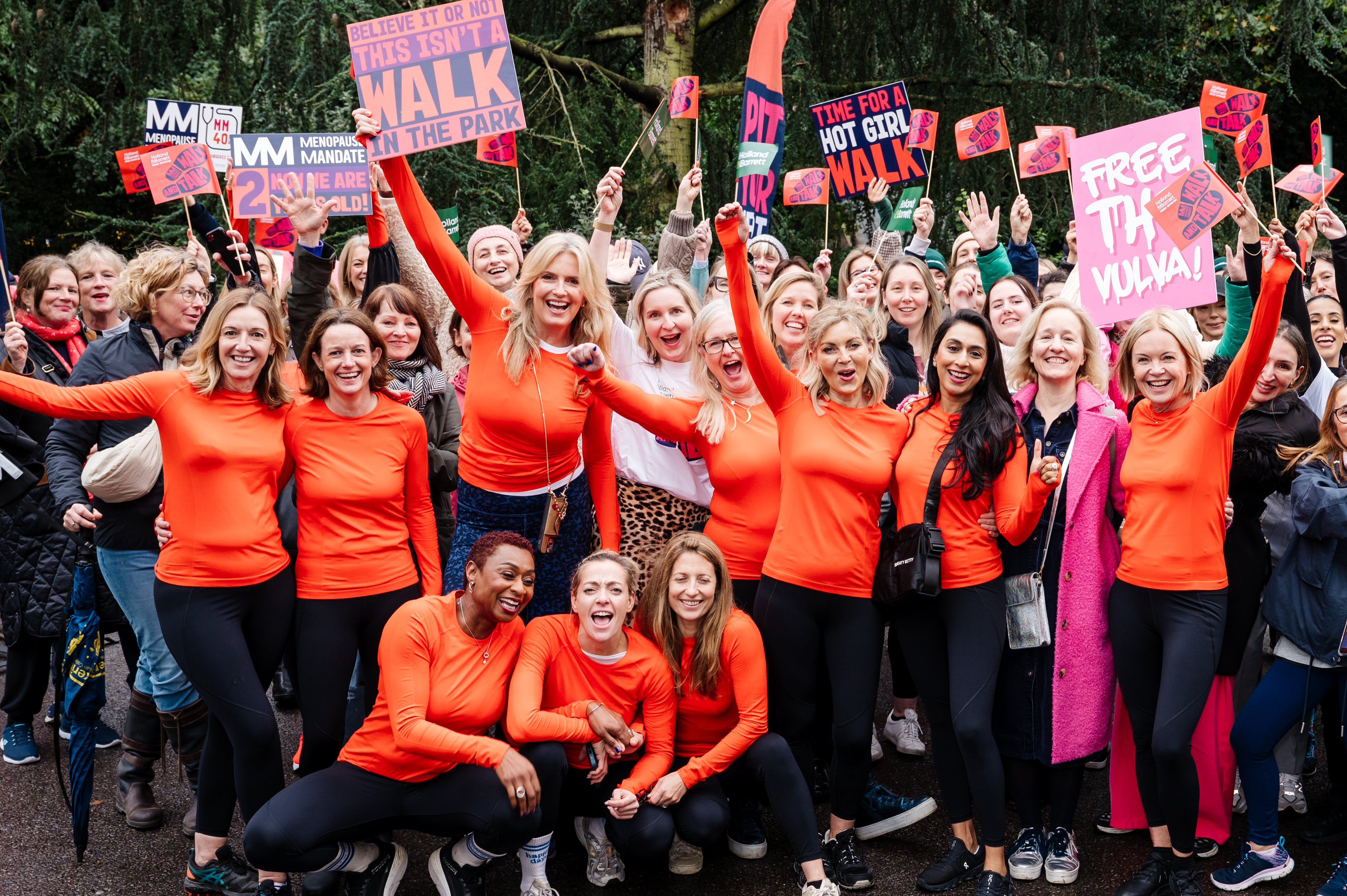 Women taking part in the Menopause Mandate Walk in the Park