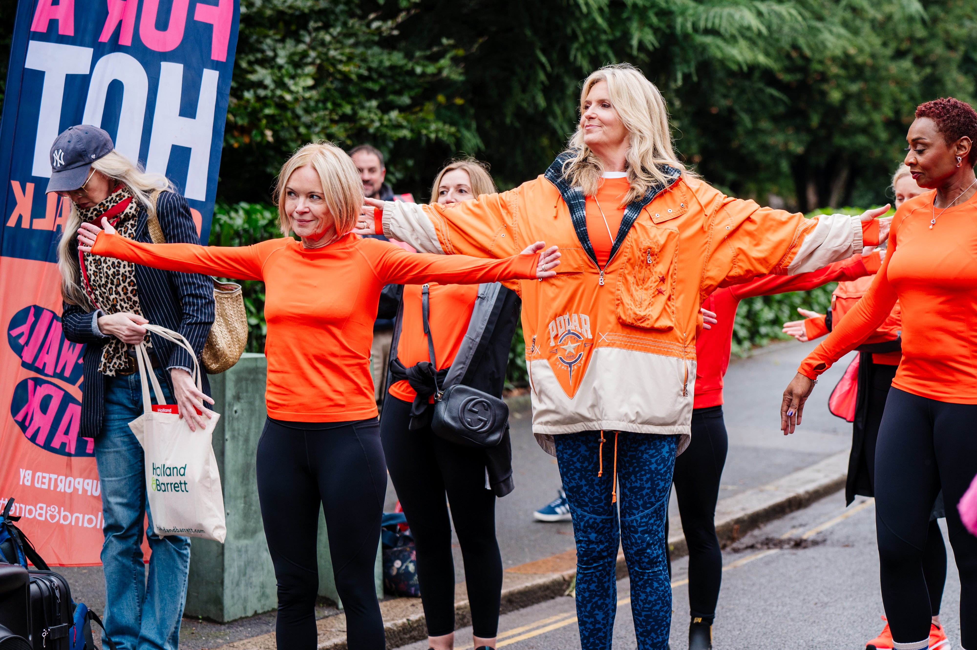 Penny Lancaster (centre) during the Menopause Mandate Walk in the Park