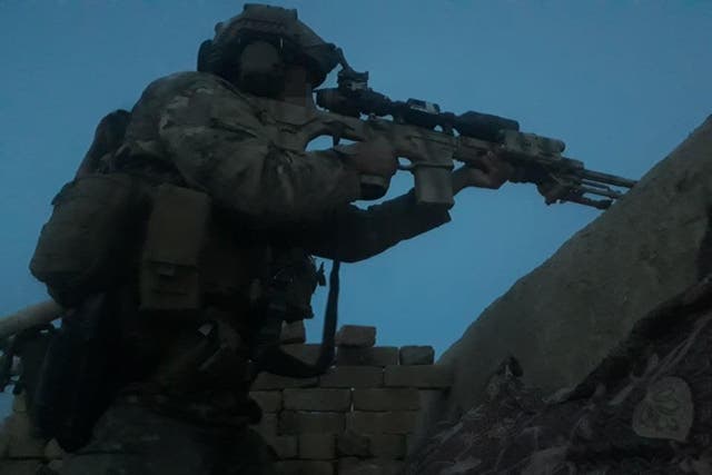 <p>An Afghan special forces sniper from one of the specialist units that is now being offered help by the UK government  </p>