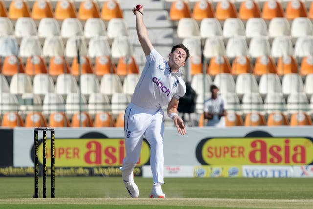England’s Matthew Potts impressed on day one of the second Test (KM Chaudary/AP).