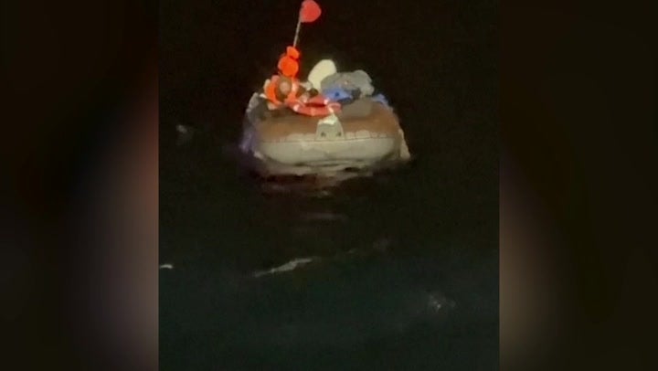 <p>Watch moment ‘whale watcher’ found after 67 days adrift at sea as brother and nephew tragically die.</p>