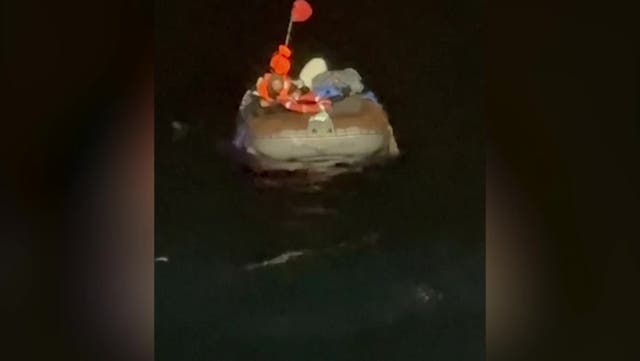 <p>Watch moment ‘whale watcher’ found after 67 days adrift at sea as brother and nephew tragically die.</p>