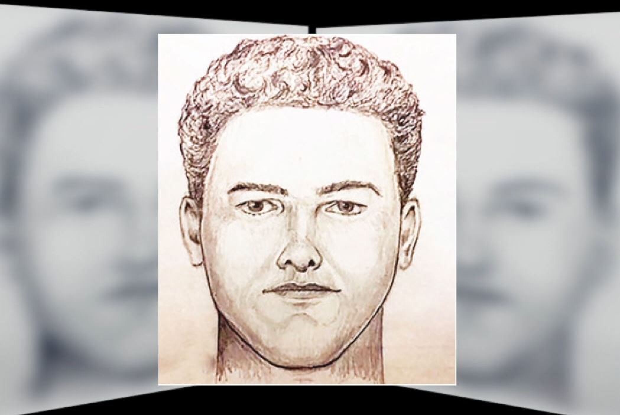 A second criminal composite sketch created in 2019 showing a suspect in connection with the murders. Police said a second sketch was needed after they had received new information