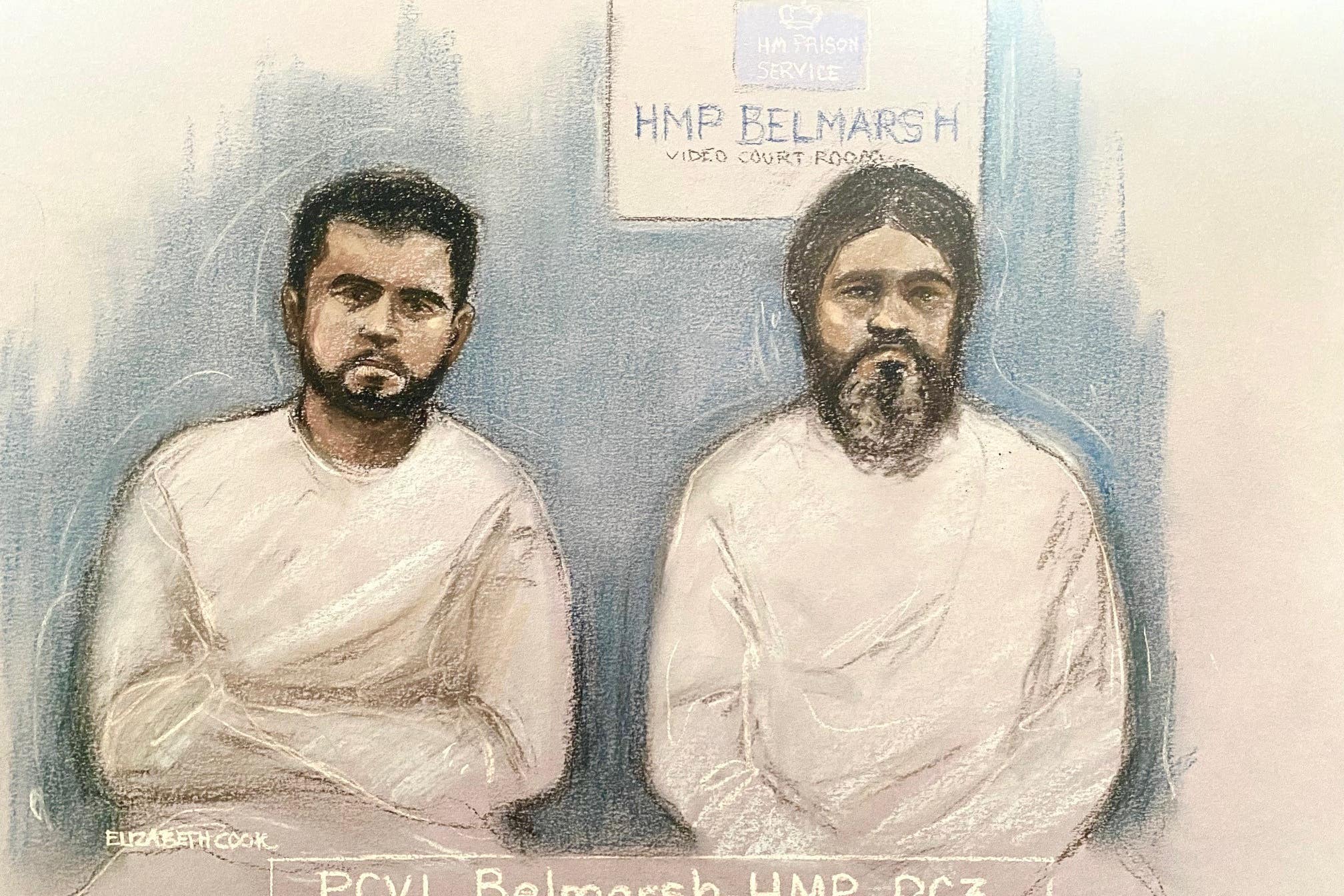 Sara Sharif’s father Urfan Sharif (right) and her uncle Faisal Malik are standing trial at the Old Bailey