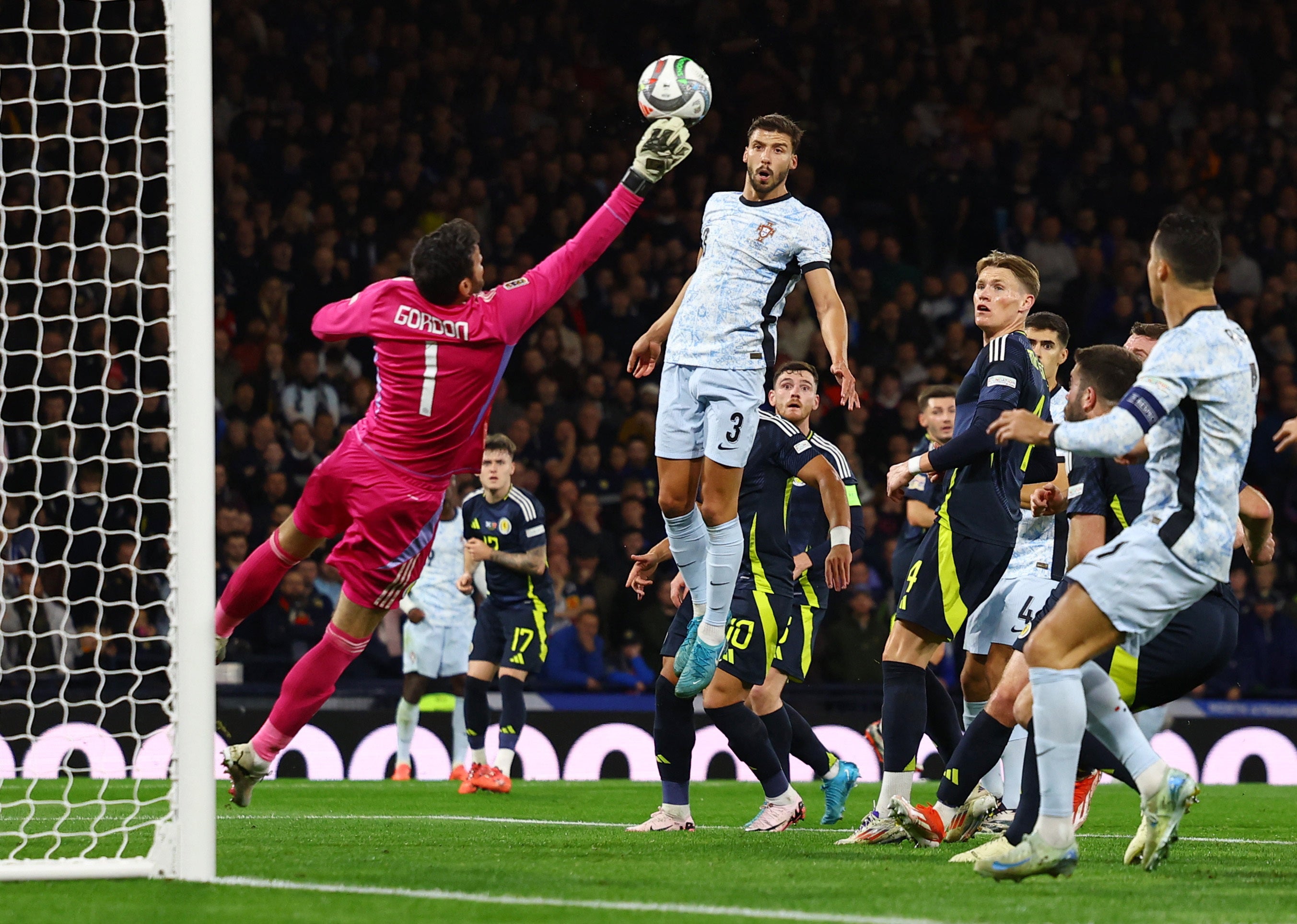 Gordon made several important saves for Scotland