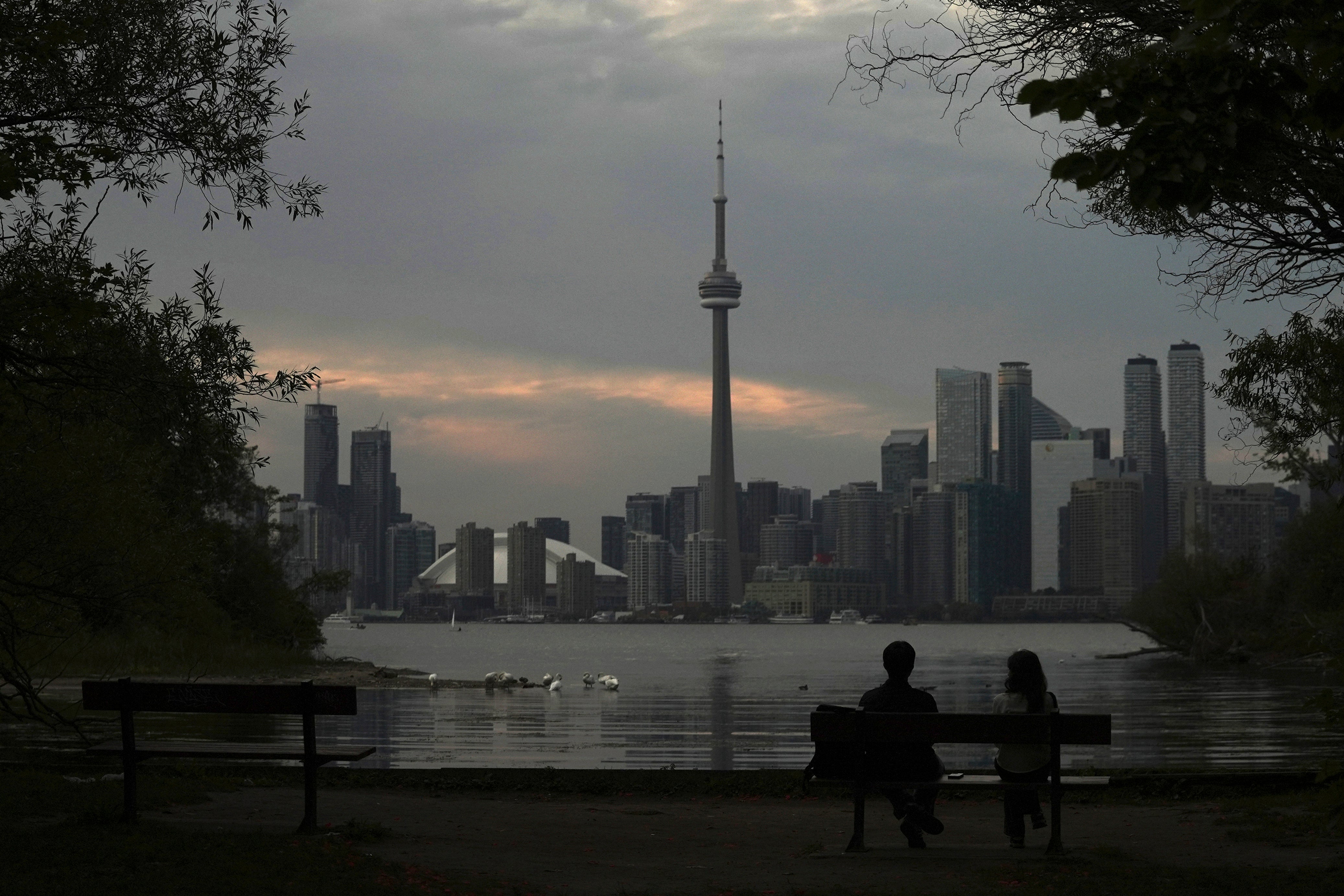 The Toronto skyline is seen from Wards Island in Toronto on Thursday, Sept. 19, 2024