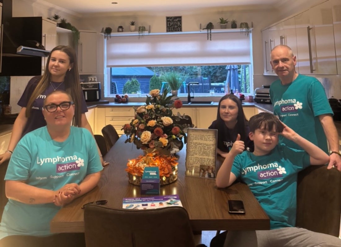 Deborah and her husband Brian with Casey, Kathleen and Jacob