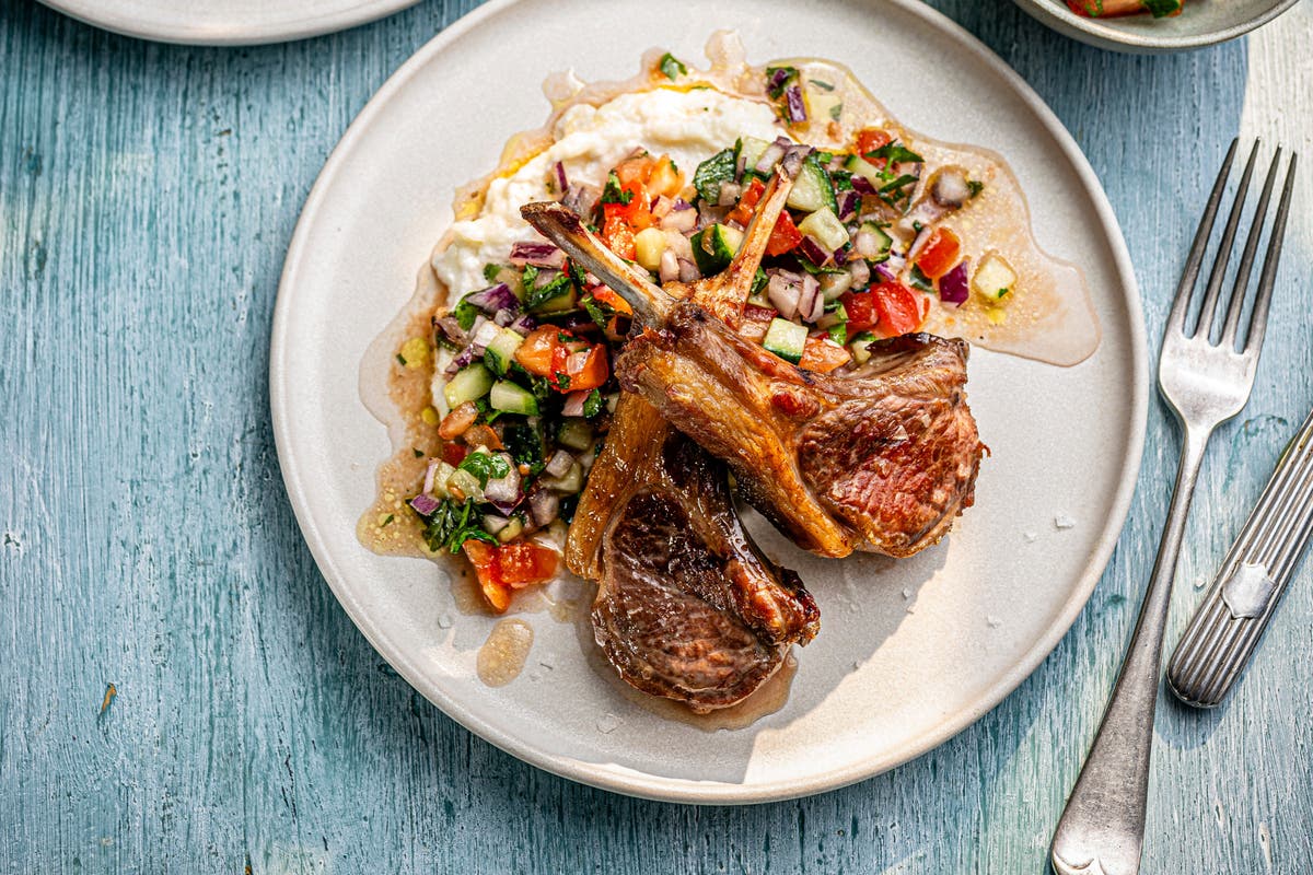 Prue Leith’s herby, garlicky lamb chops