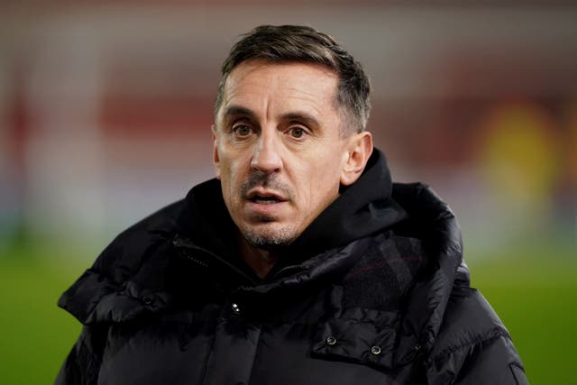 <p>Gary Neville is a former England international (Mike Egerton/PA)</p>