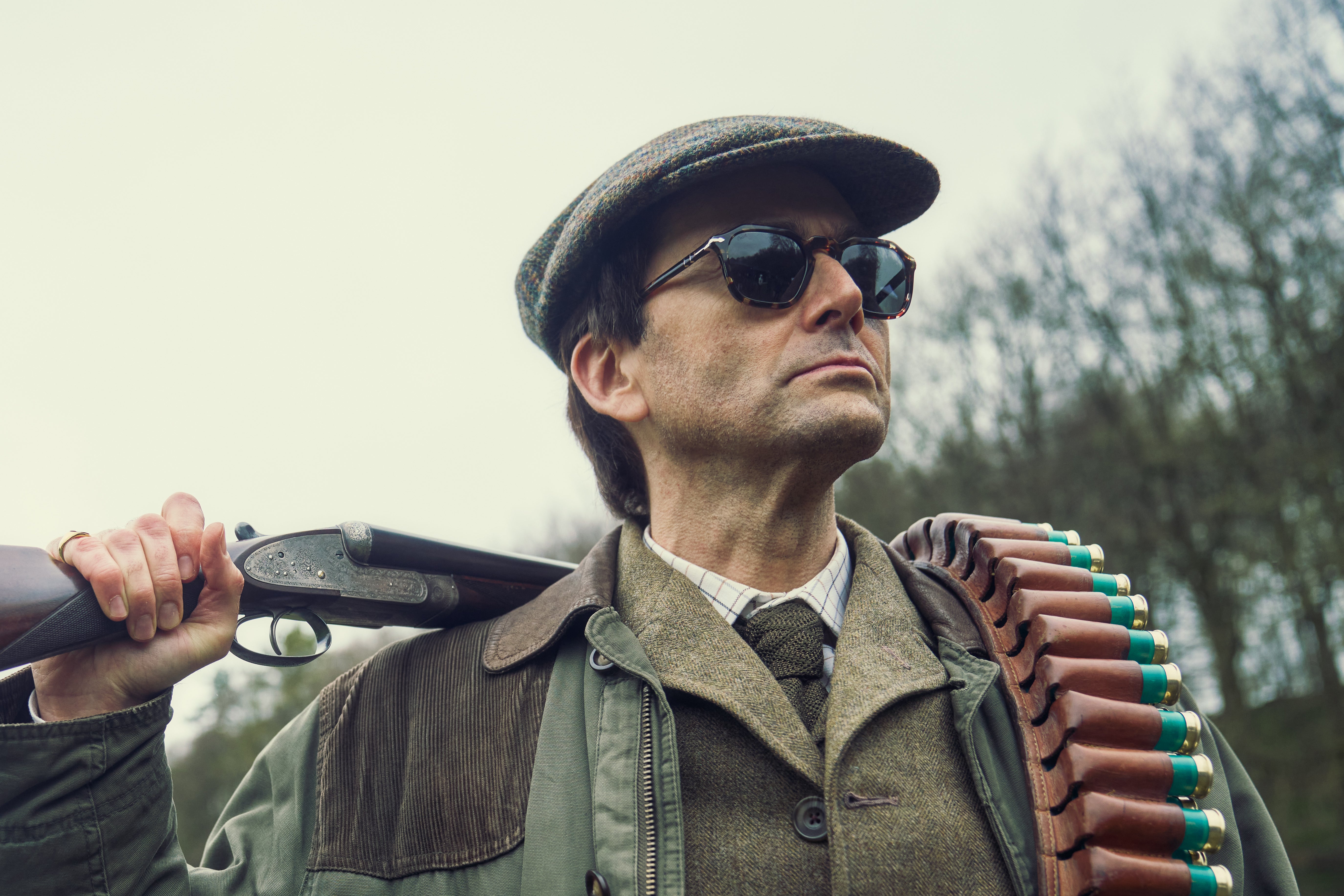 David Tennant as Lord Tony Baddingham, the conniving head honcho of Corinium TV