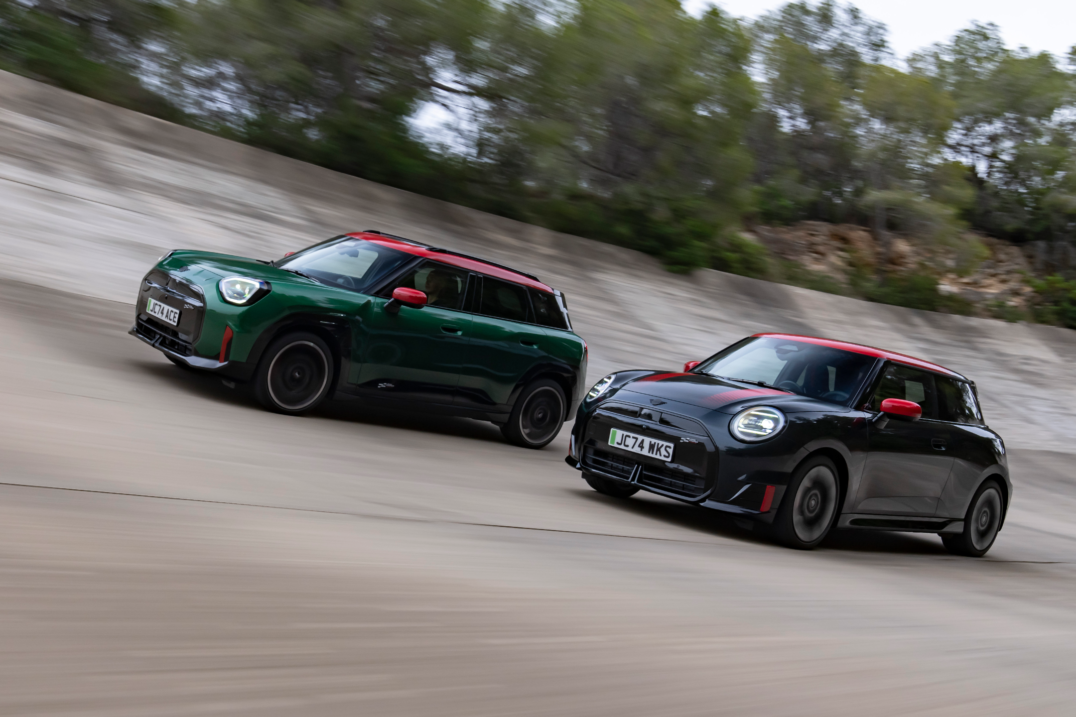 The Mini John Cooper Works Electric and the Mini John Cooper Works Aceman