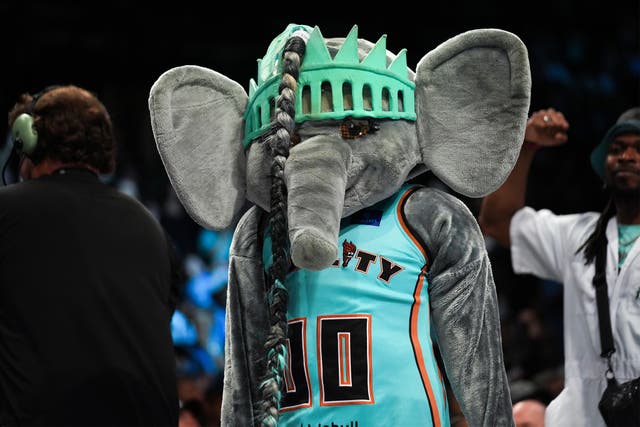 <p>Ellie the Elephant was named the New York Liberty mascot in 2021 </p>