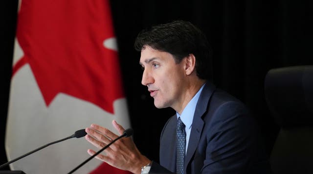 <p>Justin Trudeau appears before the federal panel investigating foreign interference in Canadian politics on 16 October 2024 </p>