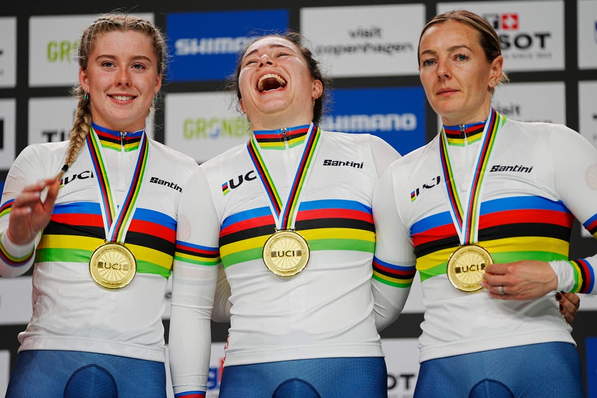 Great Britain storm to women’s team sprint gold at Cycling World Championships