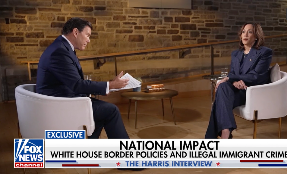 Host Bret Baier and Harris argued over several issues, inlcuding Joe Biden’s mental fitness and the border