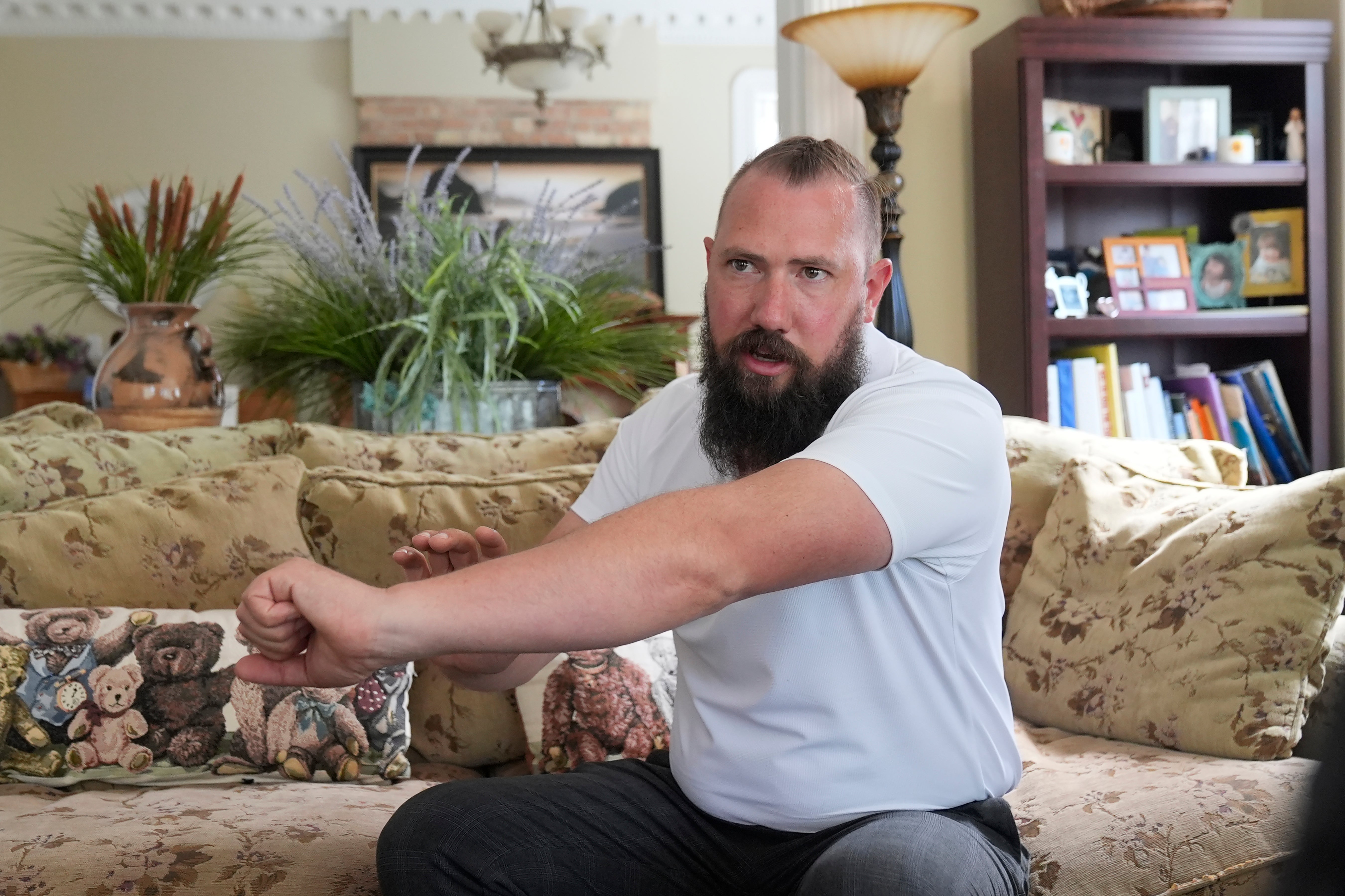 Ben Powell, who drives a truck as a civilian DoD contractor, said he felt a professional responsibility to report Chris Arthur after watching his videos, during an interview in Salt Lake City, on July 19, 2024