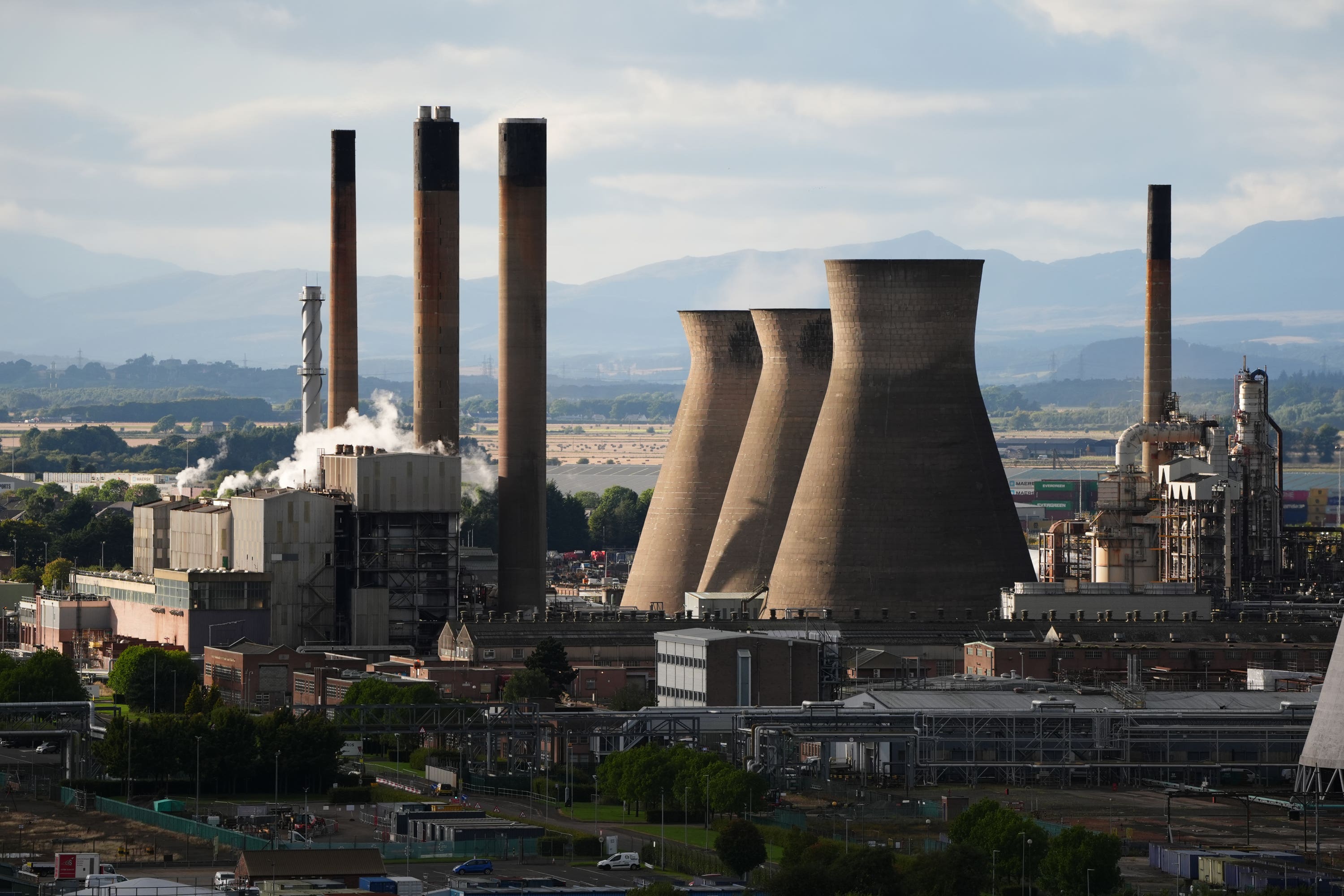 The Grangemouth refinery will close next year (Andrew Milligan/PA)