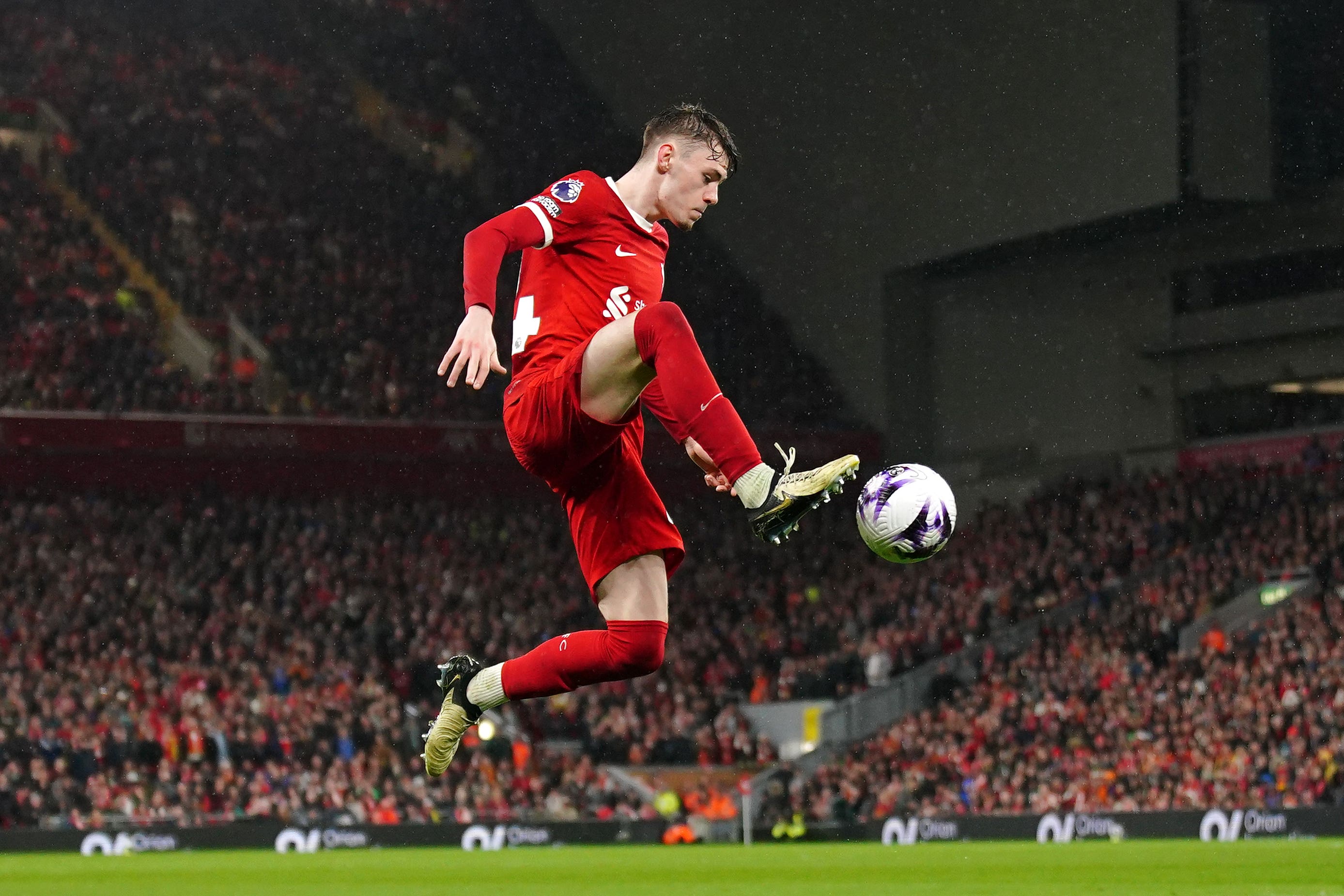 Conor Bradley has returned to Liverpool in confident mood (Peter Byrne/PA)