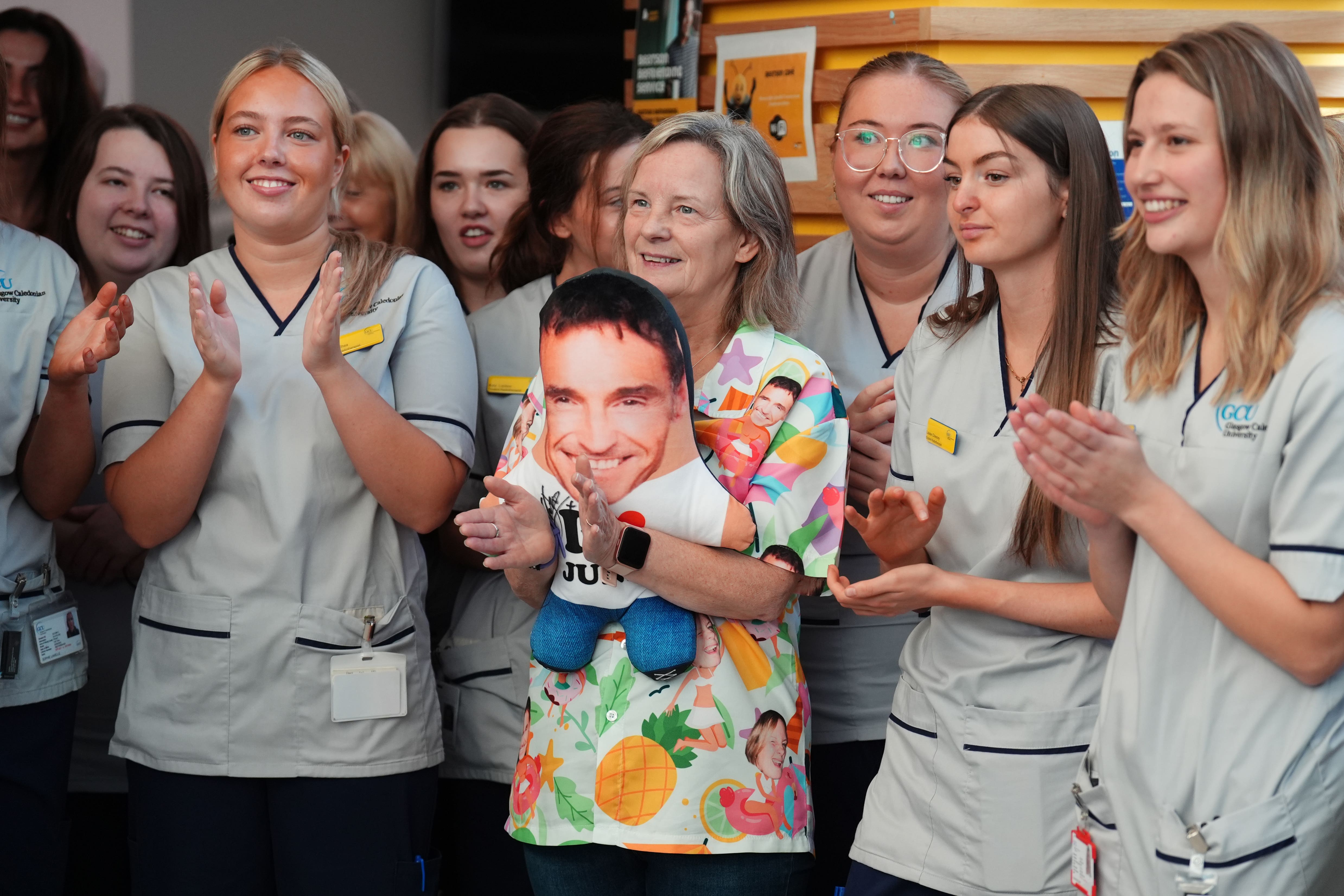 Staff and patients were delighted to welcome Marti Pellow to the cancer centre where he performed (Andrew Milligan/PA Wire).