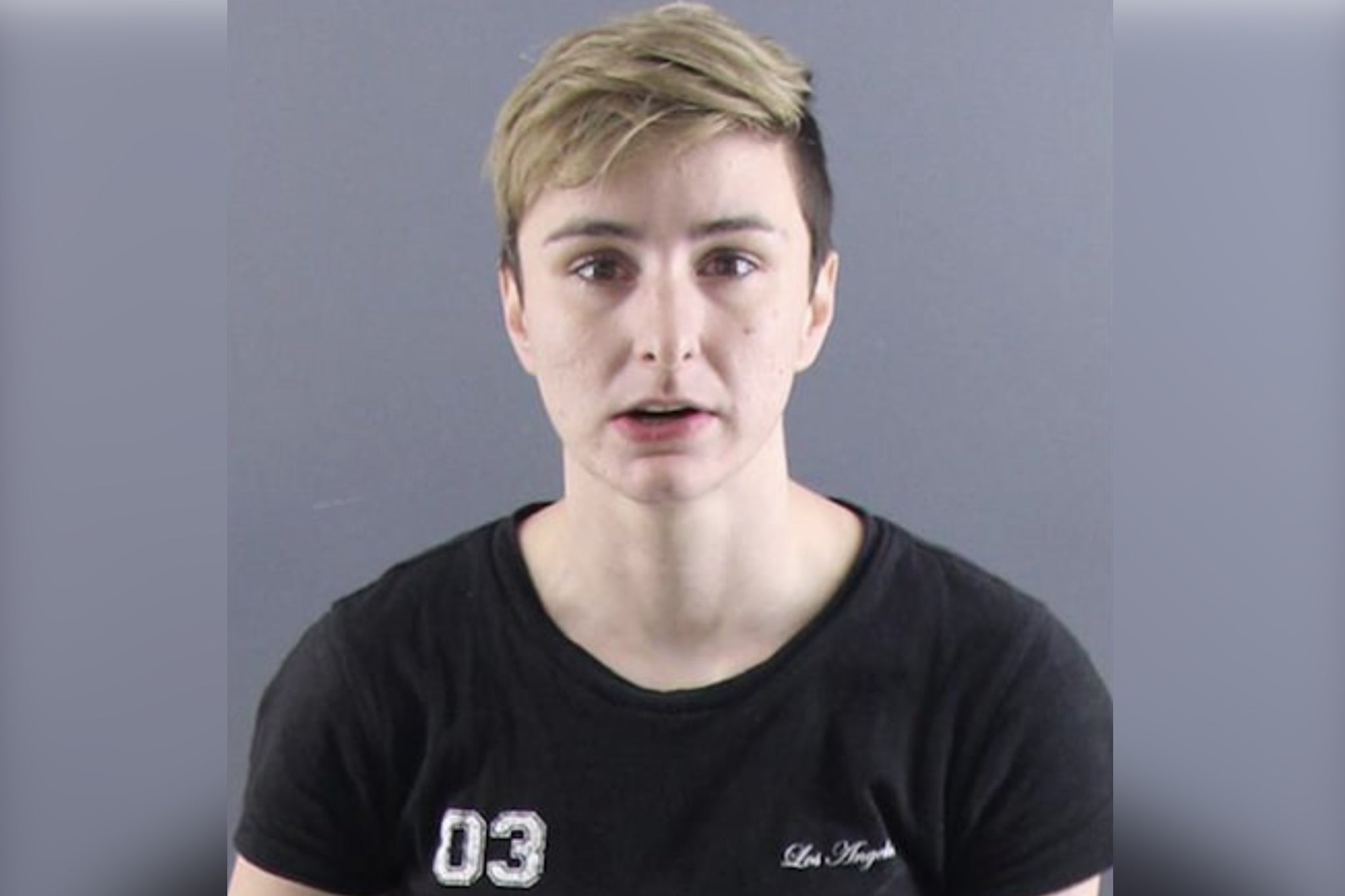 Andrea Luncsford, 26, in mugshot. She is charged with first-degree murder and endangering the life or health of a child