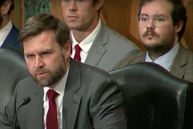 <p>Senator Vance Questions Former DEA Agent On Rising Threat of Nitazenes, with advisor Aaron Kofsky pictured at back right</p>