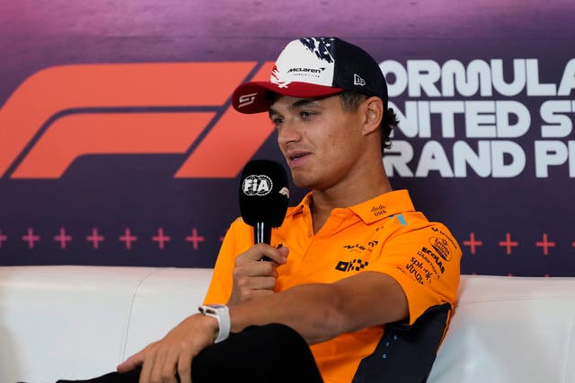 Lando Norris speaks ahead of the US Grand Prix (Eric Gay/AP)