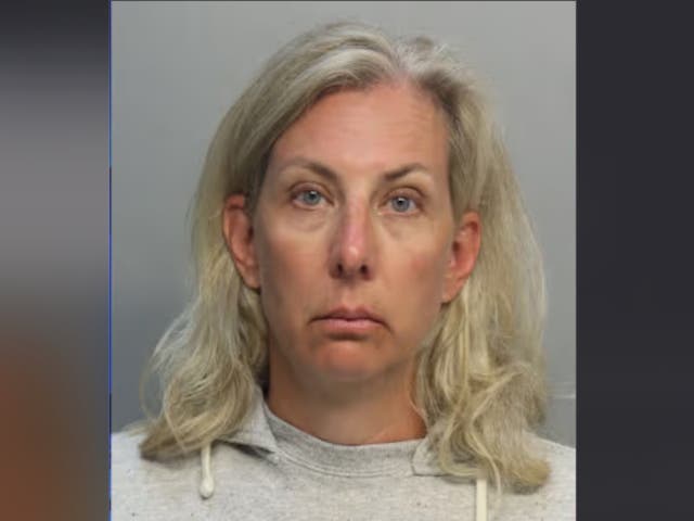 <p>Kelli Lyn Ryan, 49, was arrested in Miami, Florida, for battery after she and her 23-year-old son allegedly attacked a 65-year-old cruise ship passenger. Her son was kicked off the ship in Jamaica for ‘excessive behavior'</p>