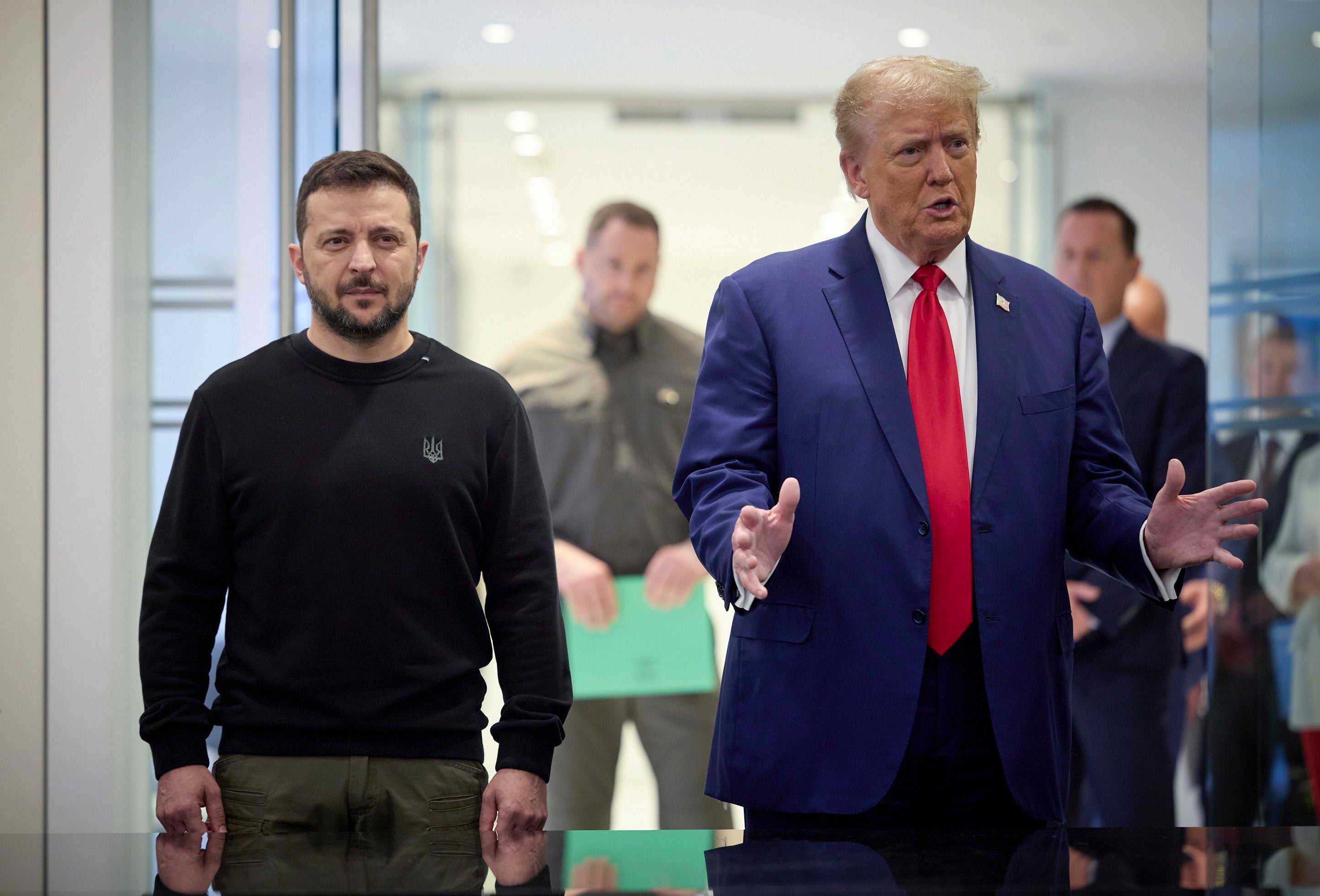 “I think Zelensky is one of the greatest salesmen I’ve ever seen,” Trump said