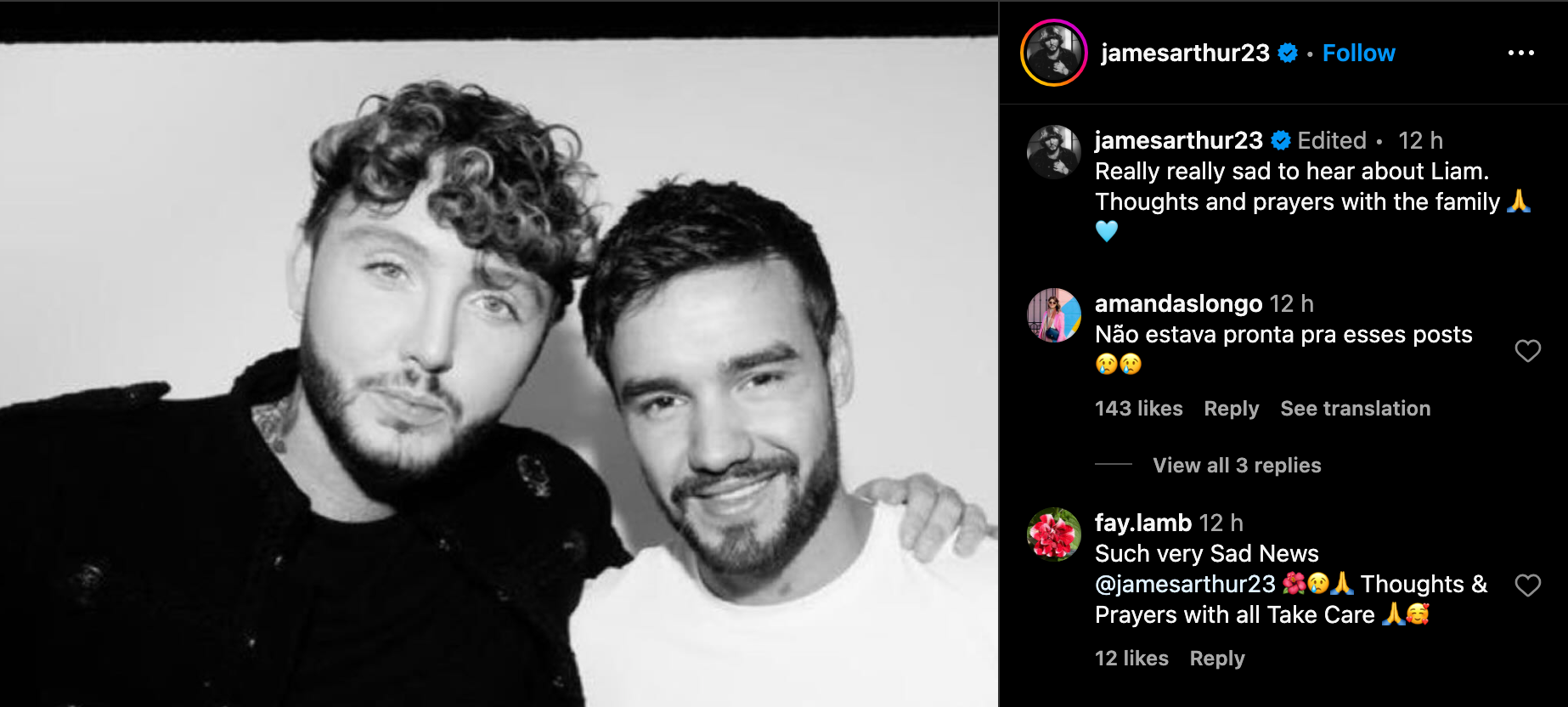 ‘X Factor’ winner James Arthur pays tribute to Liam Payne