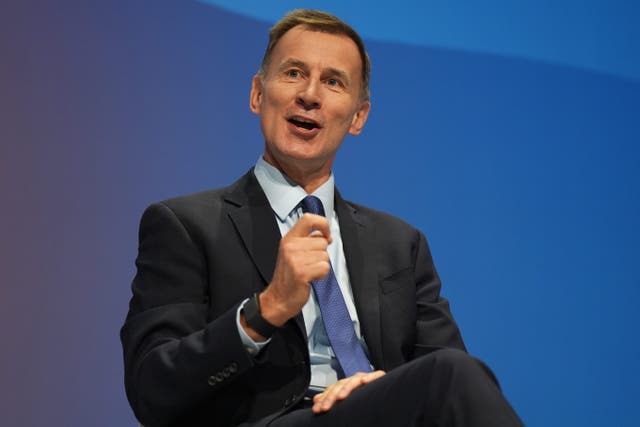 <p>Nick Robinson apologised for mispronouncing shadow chancellor Jeremy Hunt’s last name (Jacob King/PA)</p>