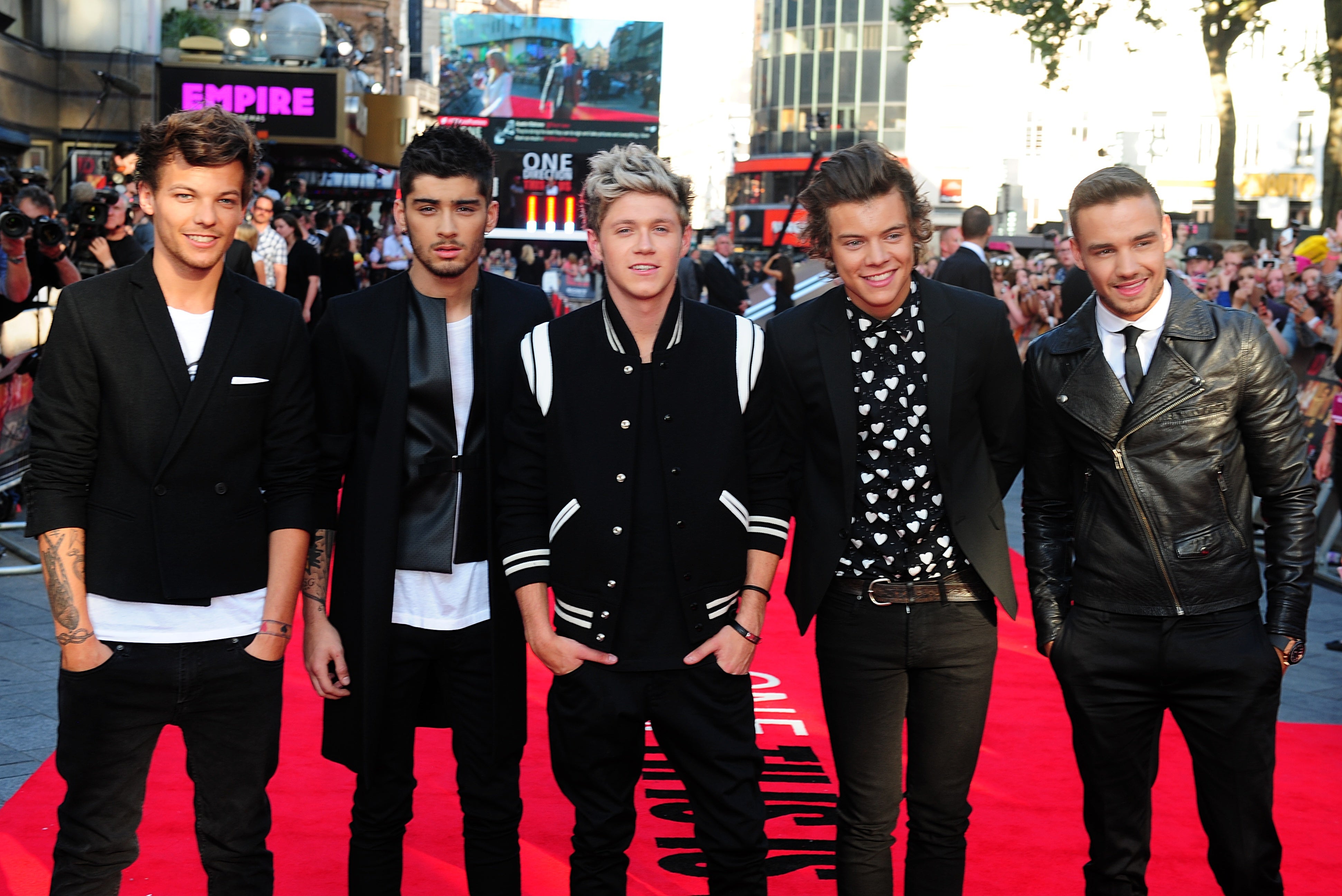 Louis Tomlinson, Zayn Malik, Niall Horan, Harry Styles and Liam Payne rose to fame as boy band One Direction (Ian West/PA)