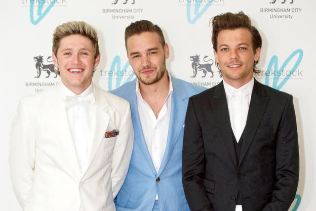 <p>Niall Horan, Liam Payne and Louis Tomlinson of One Direction (Hannah McKay/PA)</p>