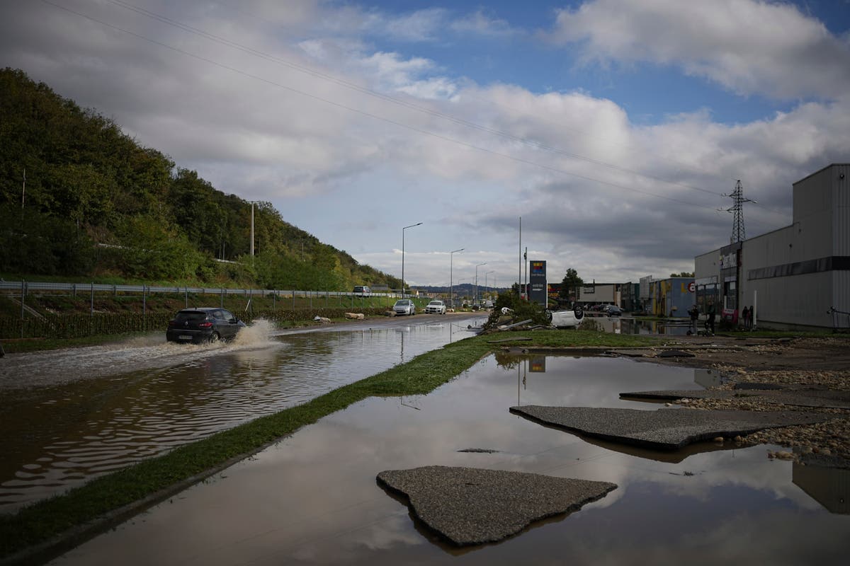 Two days of torrential rain bring major flooding to central France