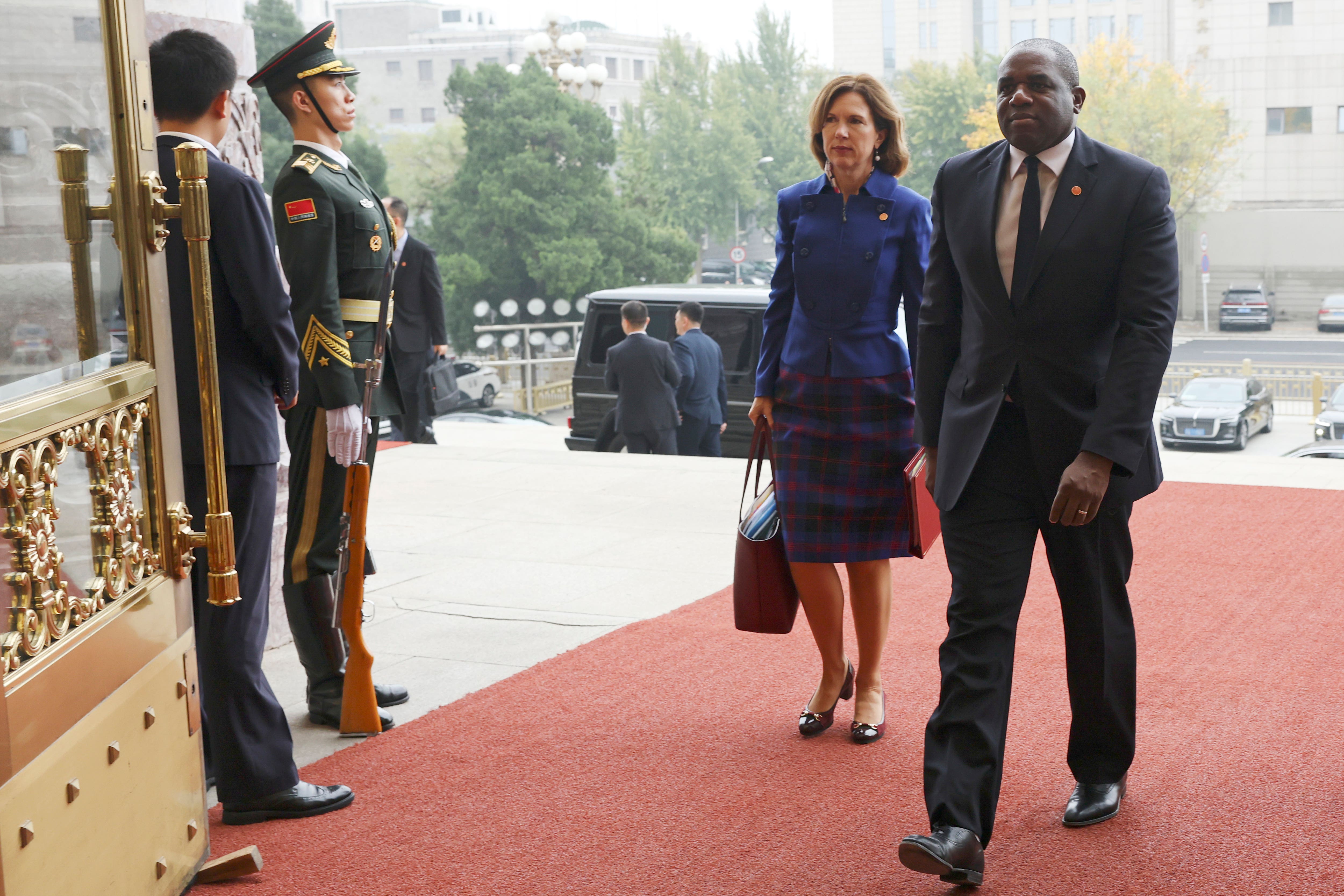 David Lammy is the second British foreign secretary to visit Beijing in a little more than a year (Florence Lo/Pool Photo/AP)