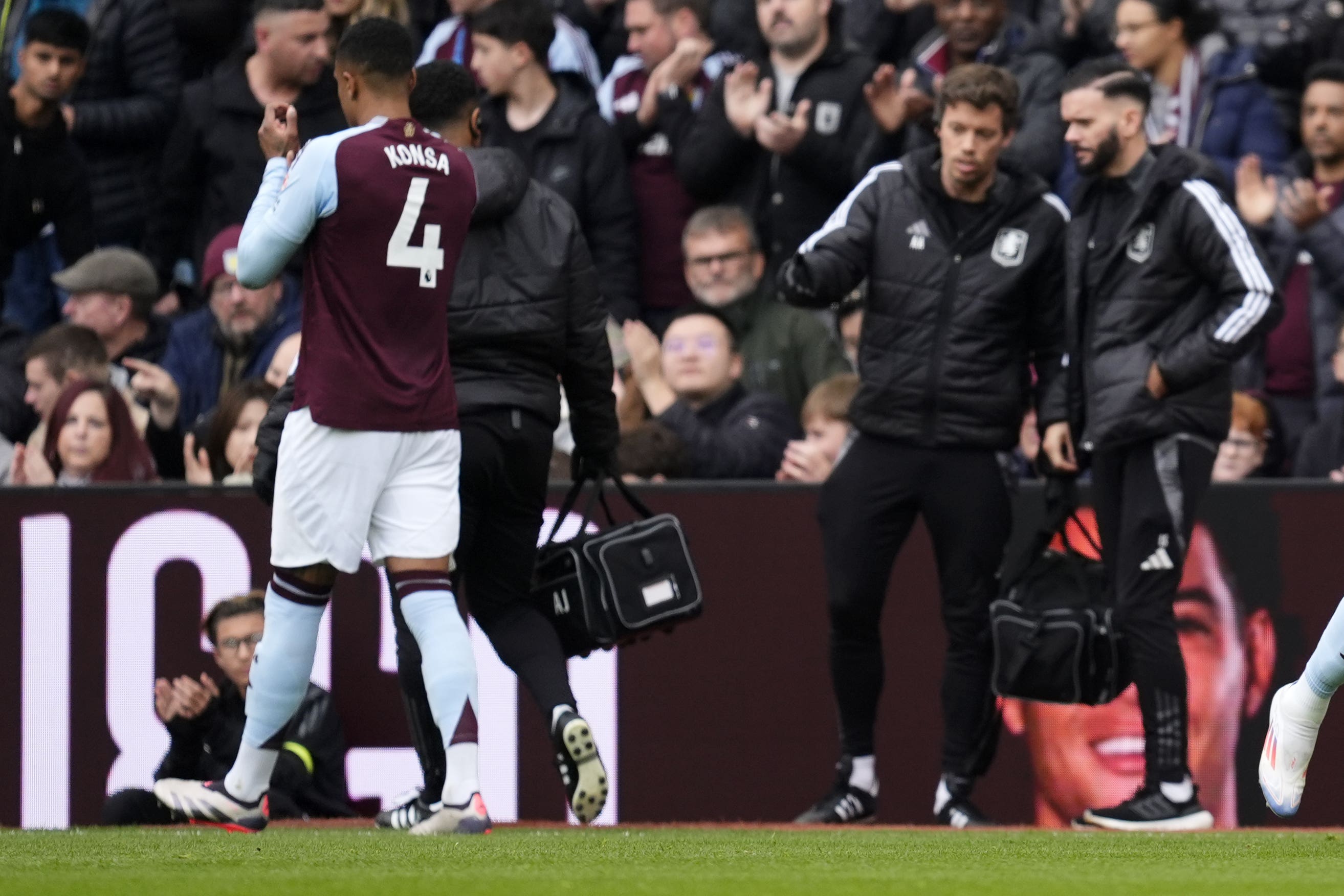 Ezri Konsa, left, is back for Aston Villa after a hamstring injury (Nick Potts/PA)