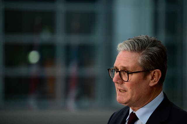 Prime Minister Sir Keir Starmer addresses a press conference at the British Embassy in Berlin, Germany (John Macdougall/PA)