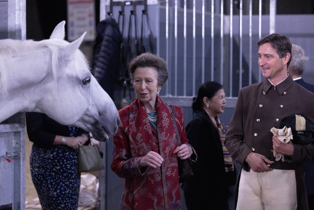 The Princess Royal attends the opening night of the Spanish Riding School tour at OVO Arena Wembley (Matt Alexander Media Assignments/PA)