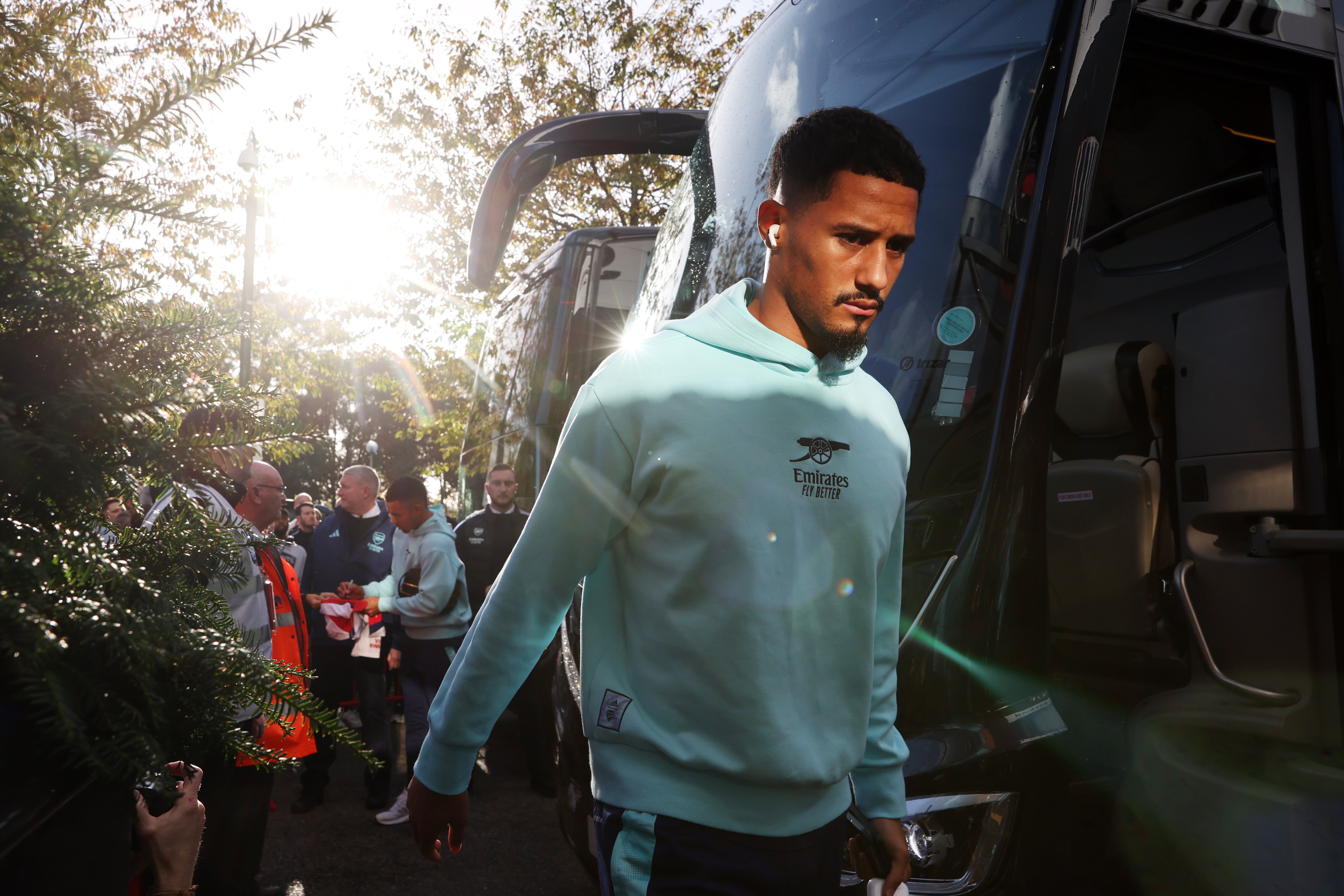 Arsenal’s William Saliba ahead of the meeting with Bournemouth