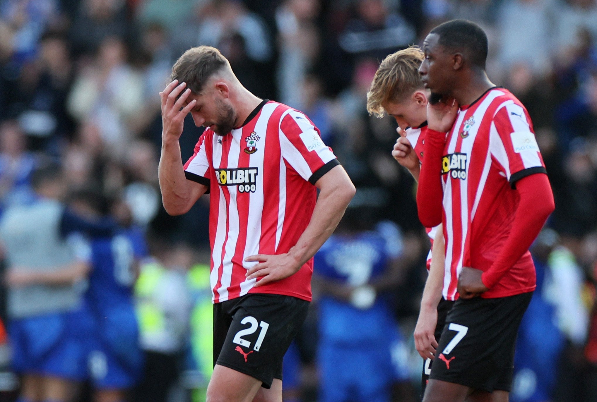 Southampton squandered a two-goal lead against Leicester