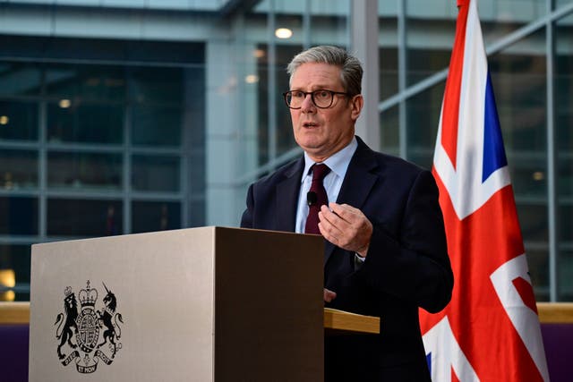 Sir Keir Starmer told his Israeli counterpart that the killing of Hamas leader Yahya Sinwar presented an opportunity to halt the fighting in the region (John Macdougall/PA)