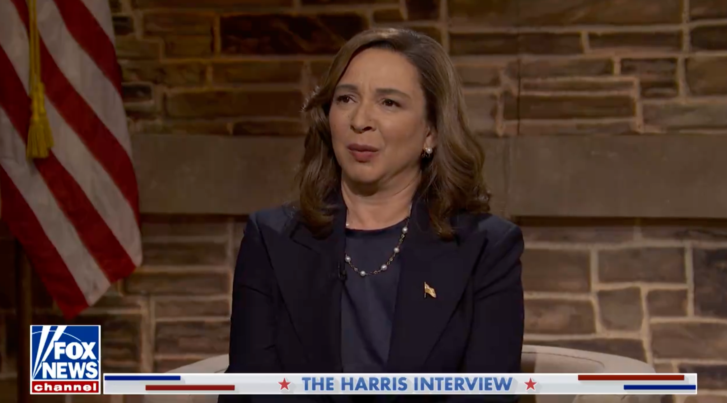 Maya Rudolph appears as Kamala Harris in a skit mocking her Fox News interview and Donald Trump’s dance-a-thon town hall