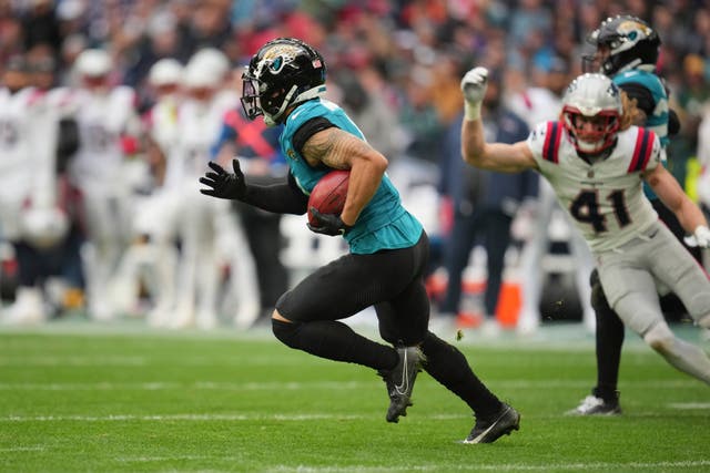 Parker Washington’s record-setting punt return helped inspire the Jacksonville Jaguars to victory in London (Kim Cheung/AP)