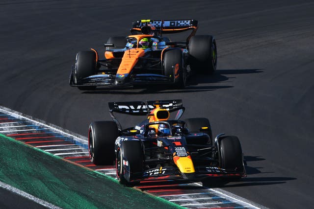 <p>Lando Norris lost more ground to Max Verstappen in the F1 title race </p>